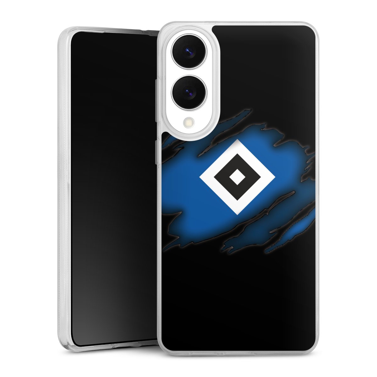 Galaxy S25 Edge Handy Silikon Hülle Case transparent Handyhülle Official Licensed Product Hsv Hamburger Sv Silikon Case