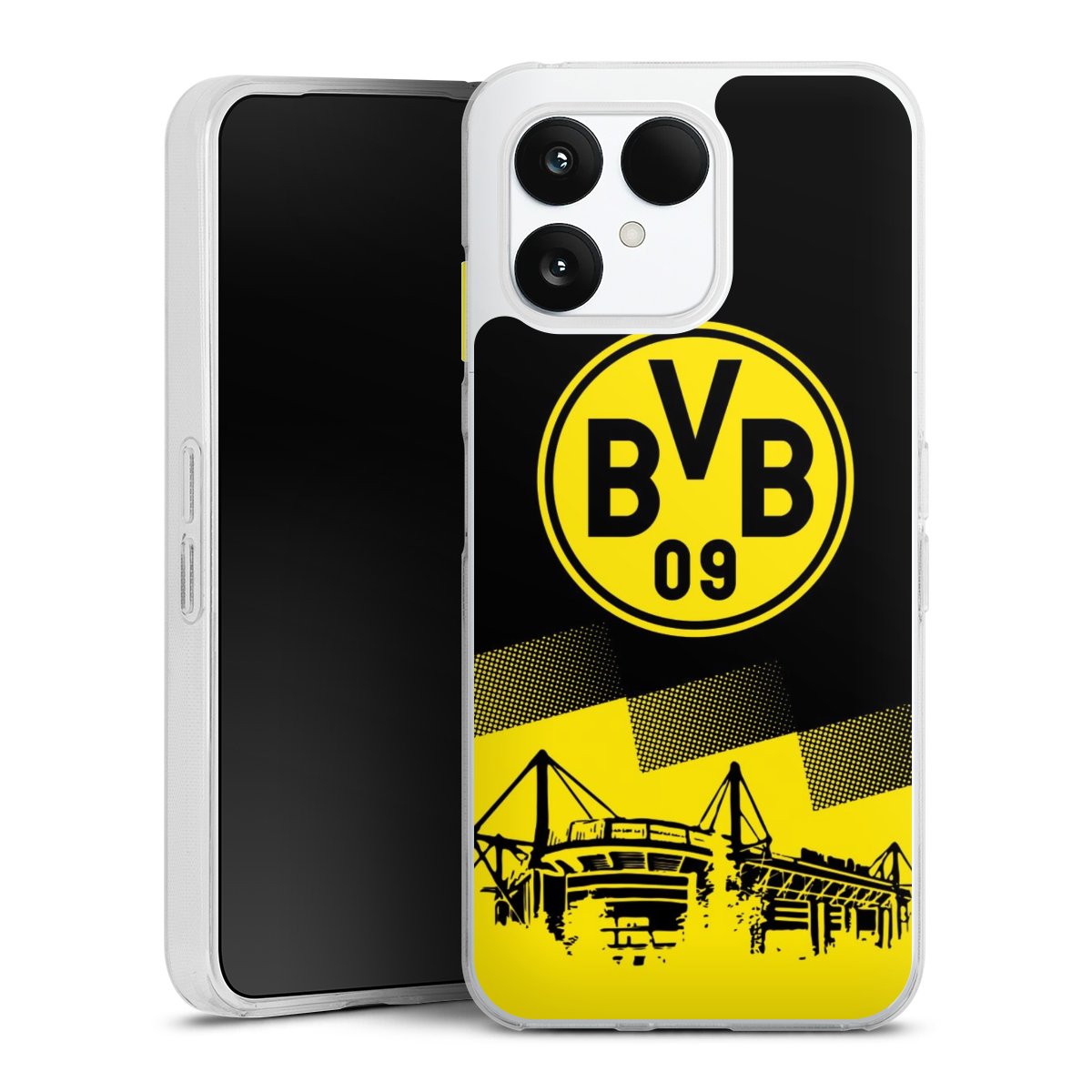 Fairphone 6 Handy Silikon Hülle Case transparent Handyhülle Stadium Borussia Dortmund Bvb Silikon Case