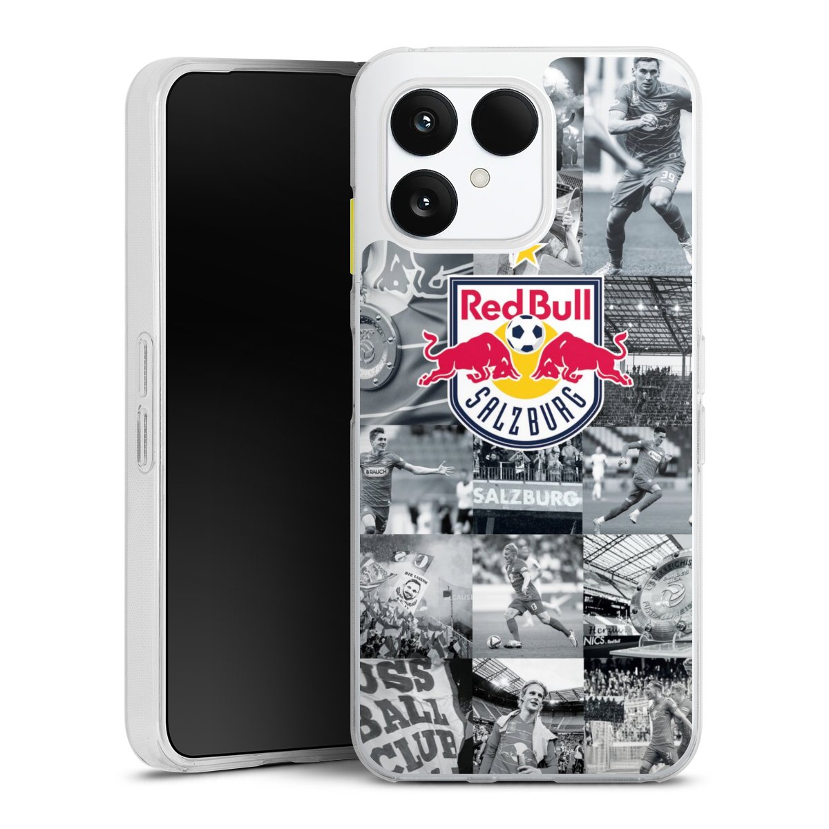Fairphone 6 Handy Silikon Hülle Case transparent Handyhülle Salzburg Fc Red Bull Salzburg Red Bull Silikon Case