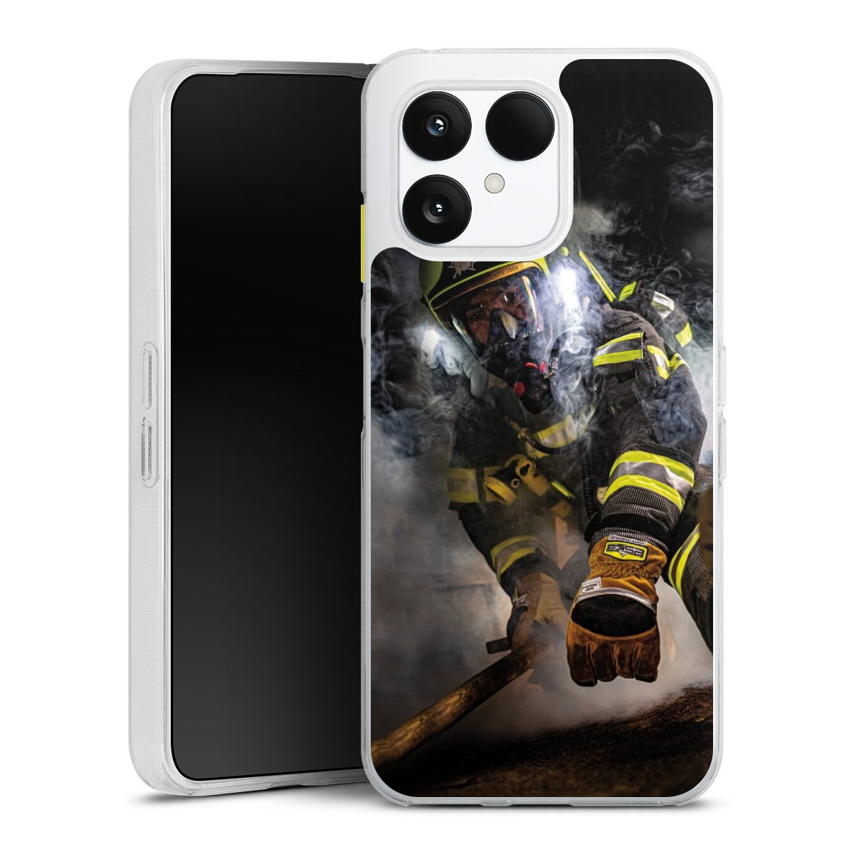 Fairphone 6 Handy Silikon Hülle Case transparent Handyhülle Fire Fighter Fire Fire Fighters Silikon Case
