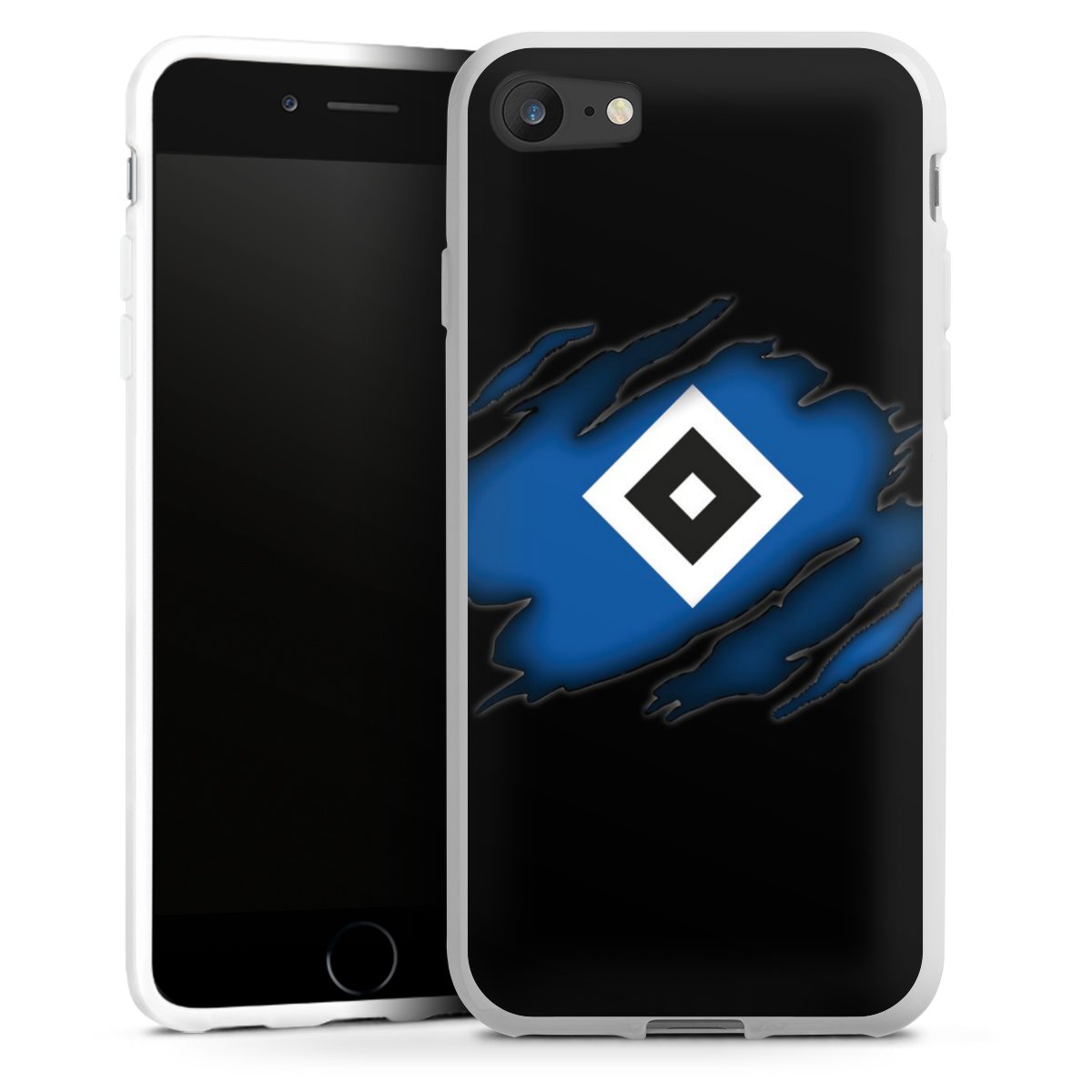iPhone SE (2020) Handy Silikon Hülle Case weiß Handyhülle Official Licensed Product Hsv Hamburger Sv Silikon Case