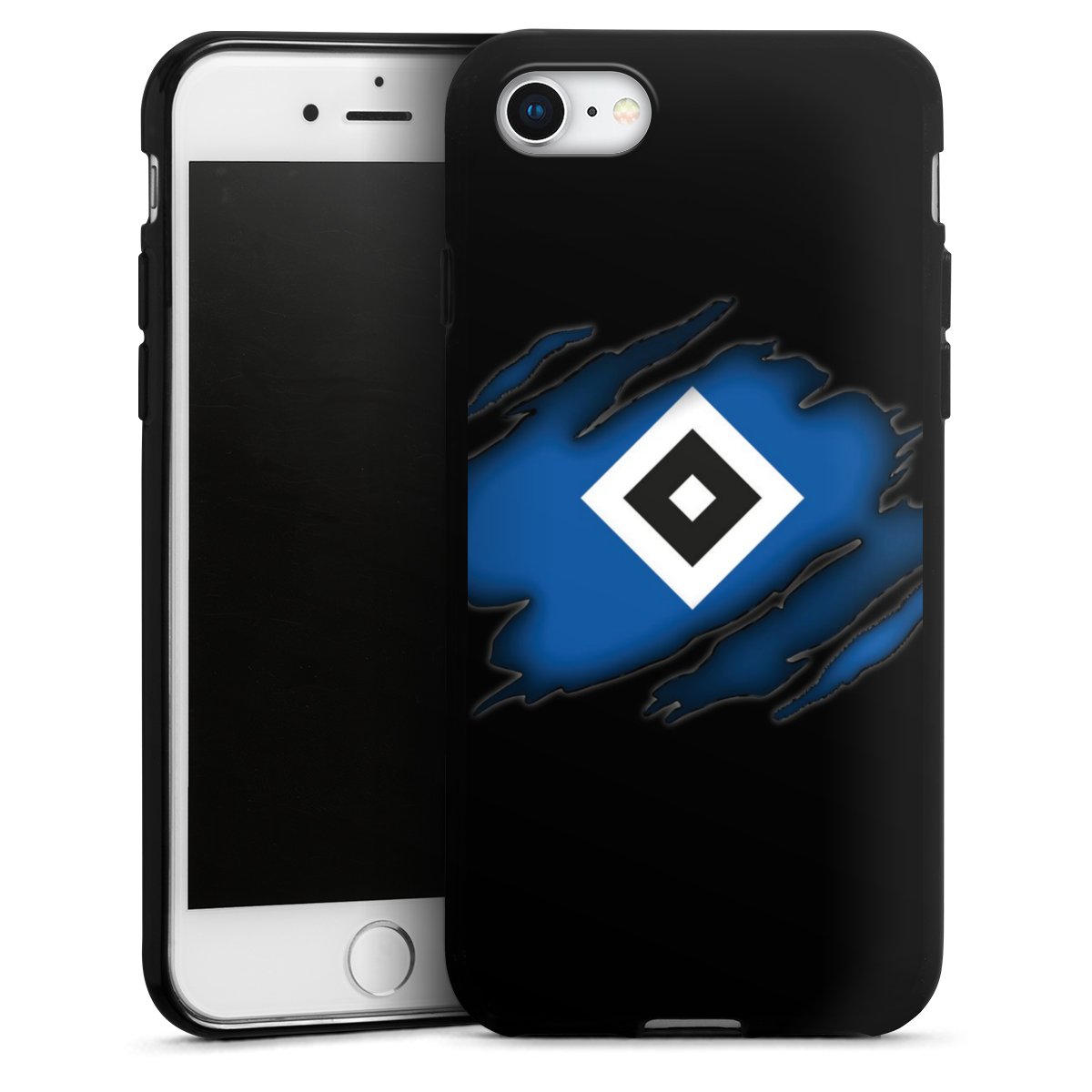 iPhone SE (2020) Handy Silikon Hülle Case schwarz Handyhülle Official Licensed Product Hsv Hamburger Sv