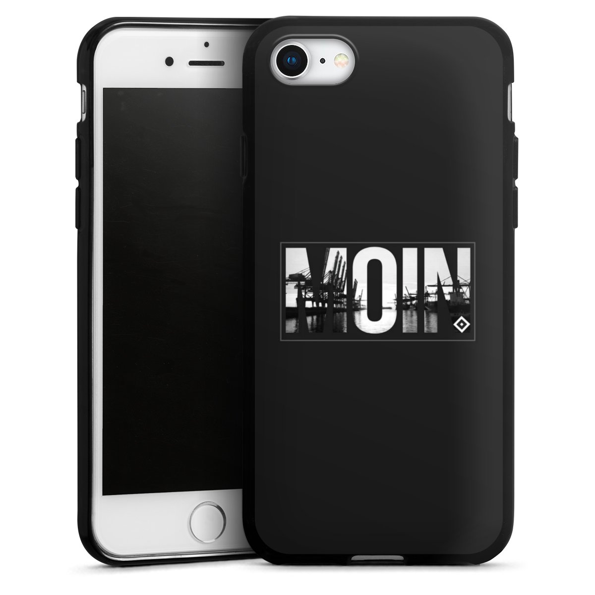 iPhone SE (2020) Handy Silikon Hülle Case schwarz Handyhülle Hamburger Sv Hsv Official Licensed Product