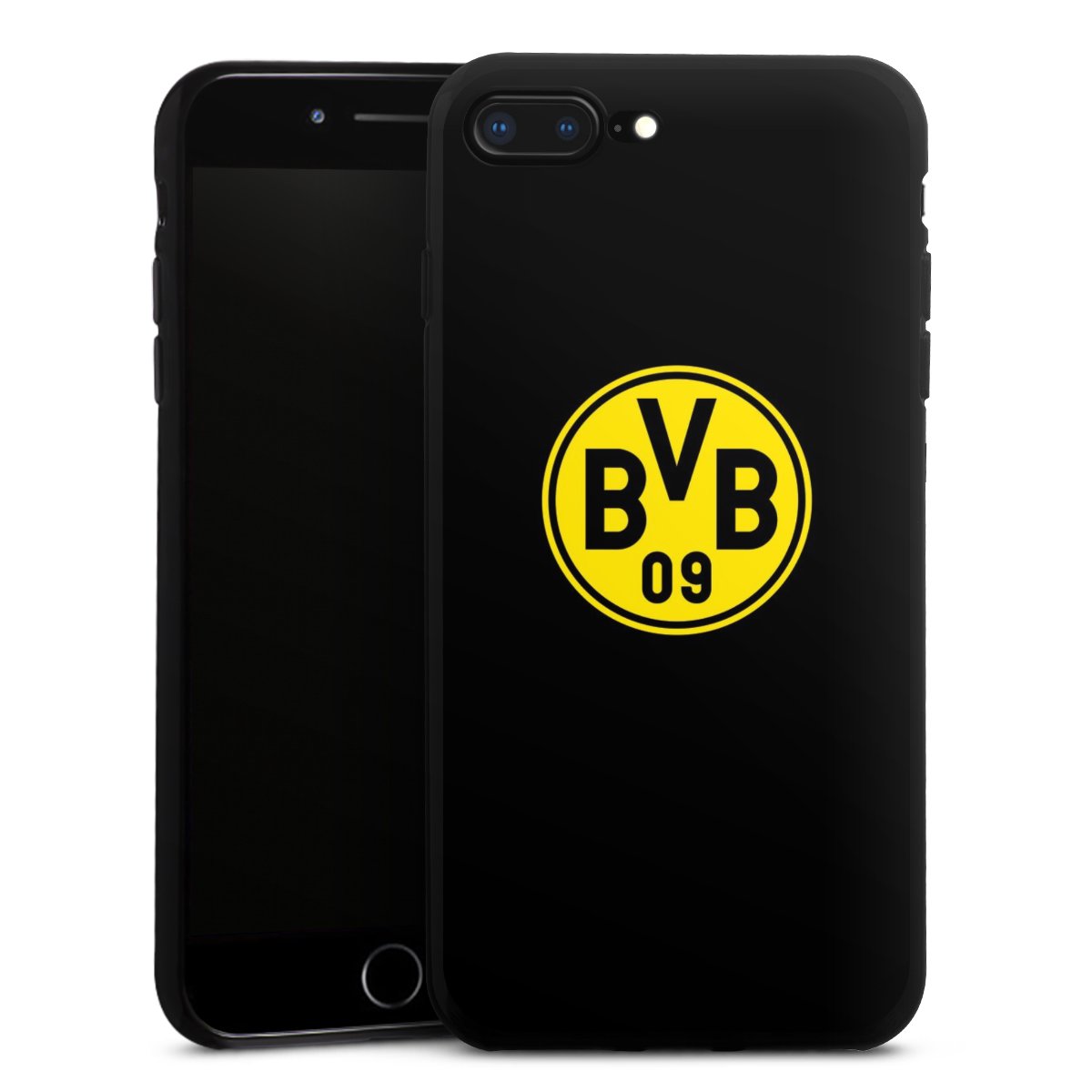 iPhone 8 Plus Handy Silikon Hülle Case schwarz Handyhülle Bvb Borussia Dortmund Logo