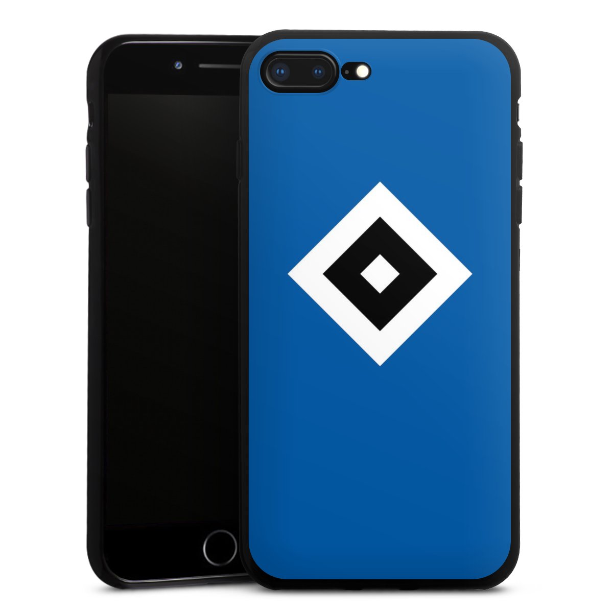iPhone 8 Plus Handy Silikon Hülle Case schwarz Handyhülle Hsv Logo Hamburger Sv