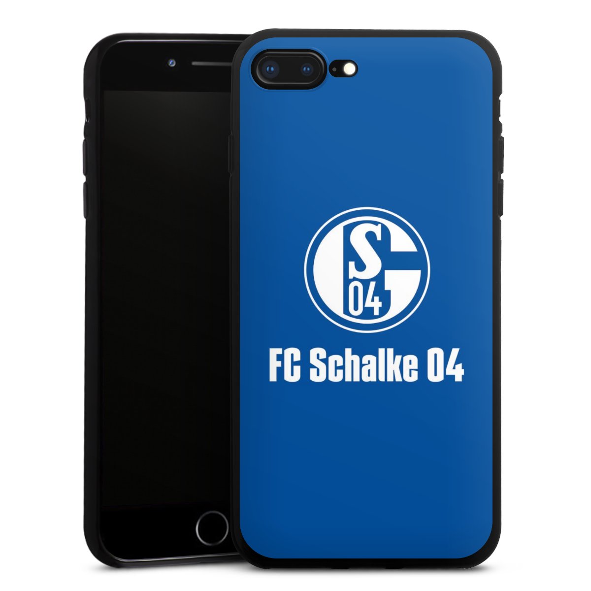 iPhone 8 Plus Handy Silikon Hülle Case schwarz Handyhülle Logo Official Licensed Product Fc Schalke 04