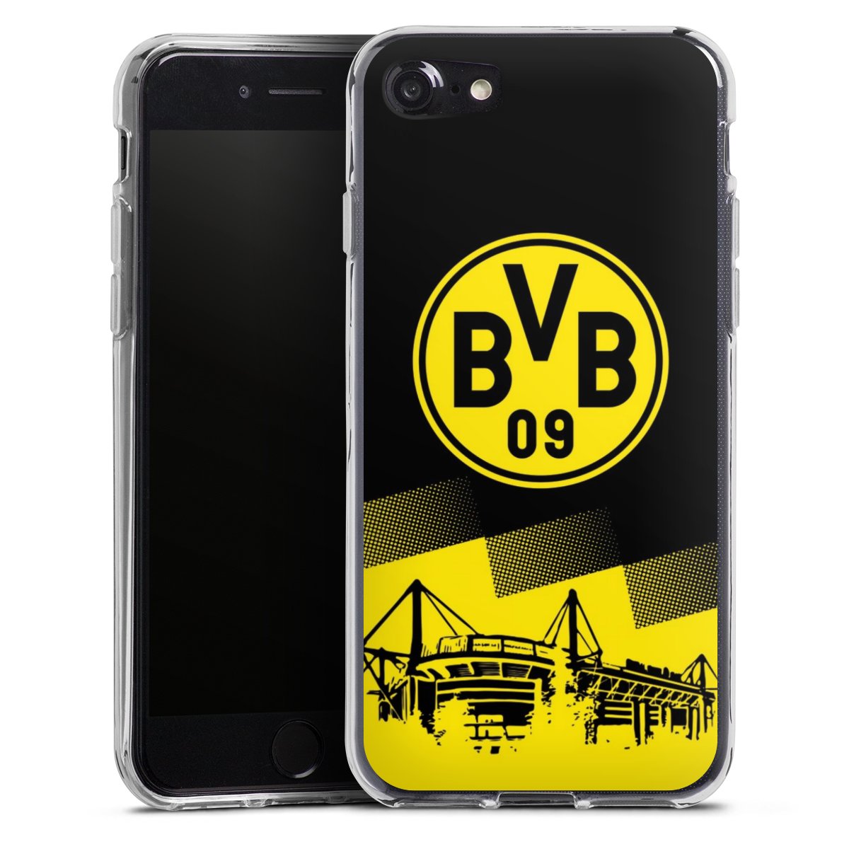 iPhone SE (2020) Handy Silikon Hülle Case transparent Handyhülle Stadium Borussia Dortmund Bvb Silikon Case