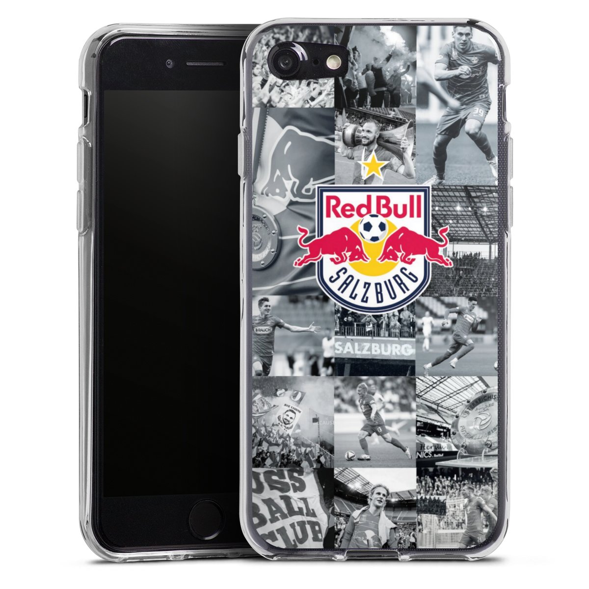 iPhone SE (2020) Handy Silikon Hülle Case transparent Handyhülle Salzburg Fc Red Bull Salzburg Red Bull Silikon Case