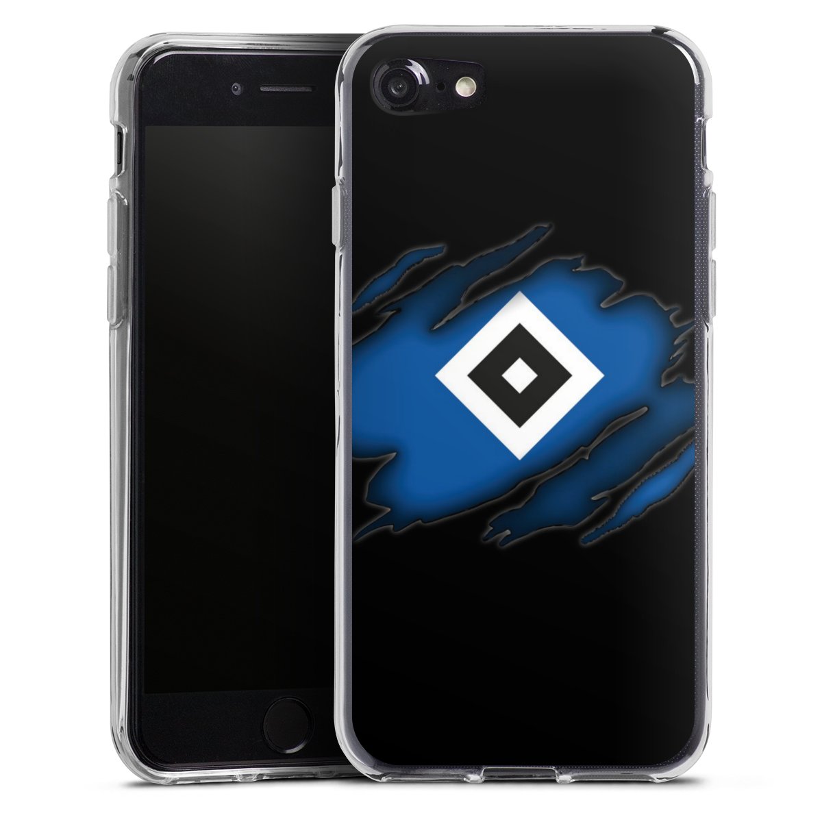 iPhone SE (2020) Handy Silikon Hülle Case transparent Handyhülle Official Licensed Product Hsv Hamburger Sv Silikon Case