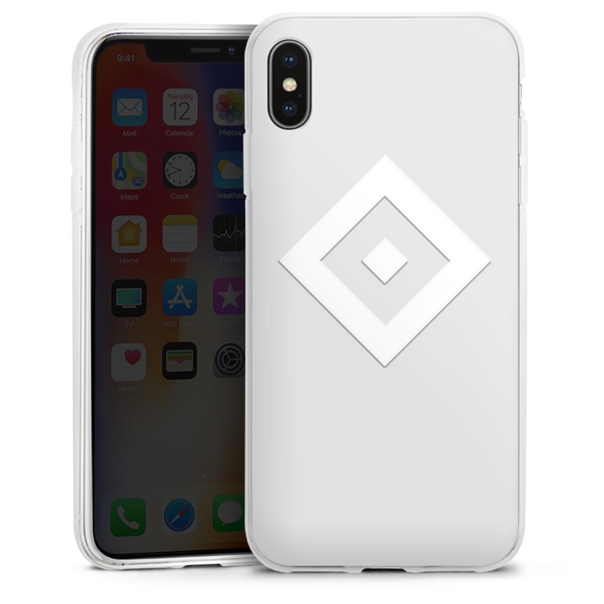 iPhone Xs Max Handy Silikon Hülle Case transparent Handyhülle Hamburger Sv Coat Of Arms Hsv Silikon Case