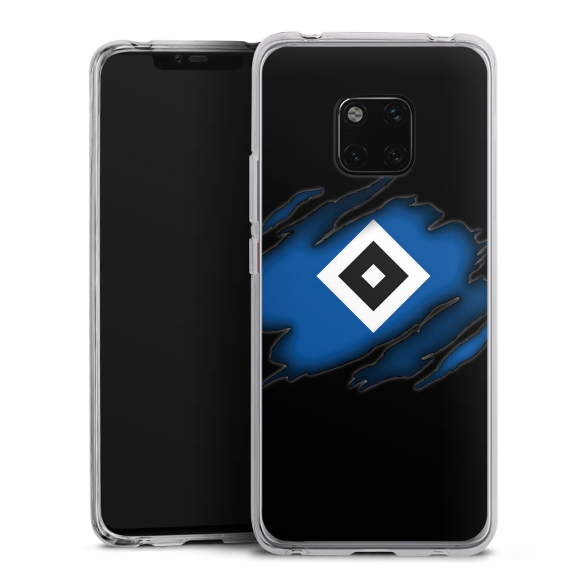Huawei Mate 20 Pro Handy Silikon Hülle Case transparent Handyhülle Official Licensed Product Hsv Hamburger Sv Silikon Case
