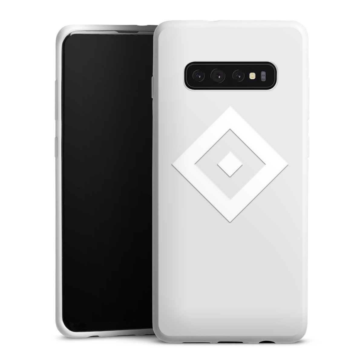Galaxy S10 Plus Handy Silikon Hülle Case weiß Handyhülle Coat Of Arms Hsv Hamburger Sv Silikon Case