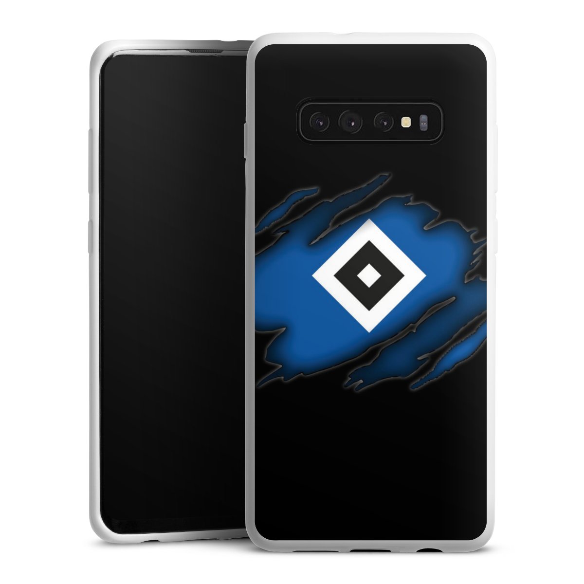 Galaxy S10 Plus Handy Silikon Hülle Case weiß Handyhülle Hamburger Sv Official Licensed Product Hsv Silikon Case