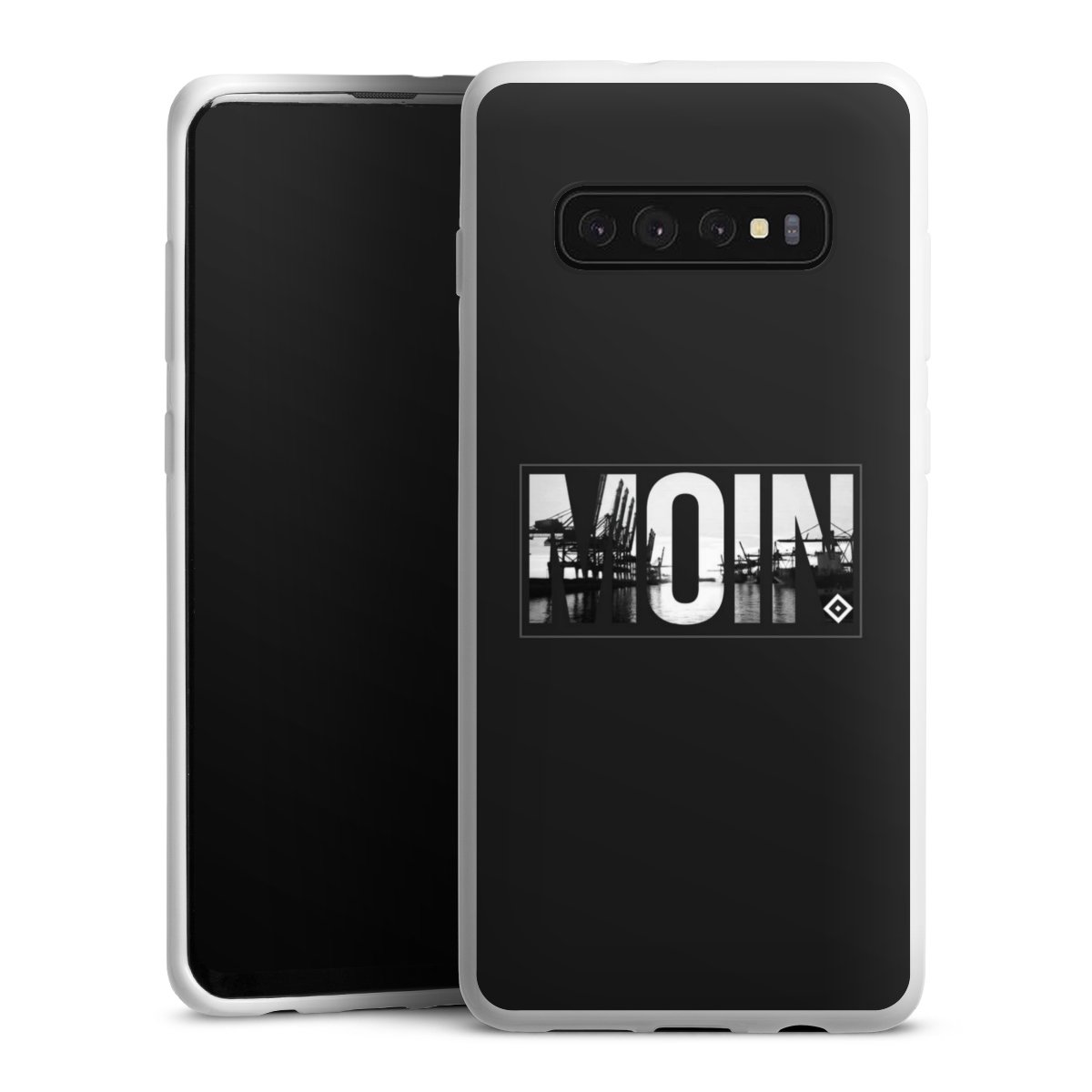 Galaxy S10 Plus Handy Silikon Hülle Case weiß Handyhülle Official Licensed Product Hamburger Sv Hsv Silikon Case
