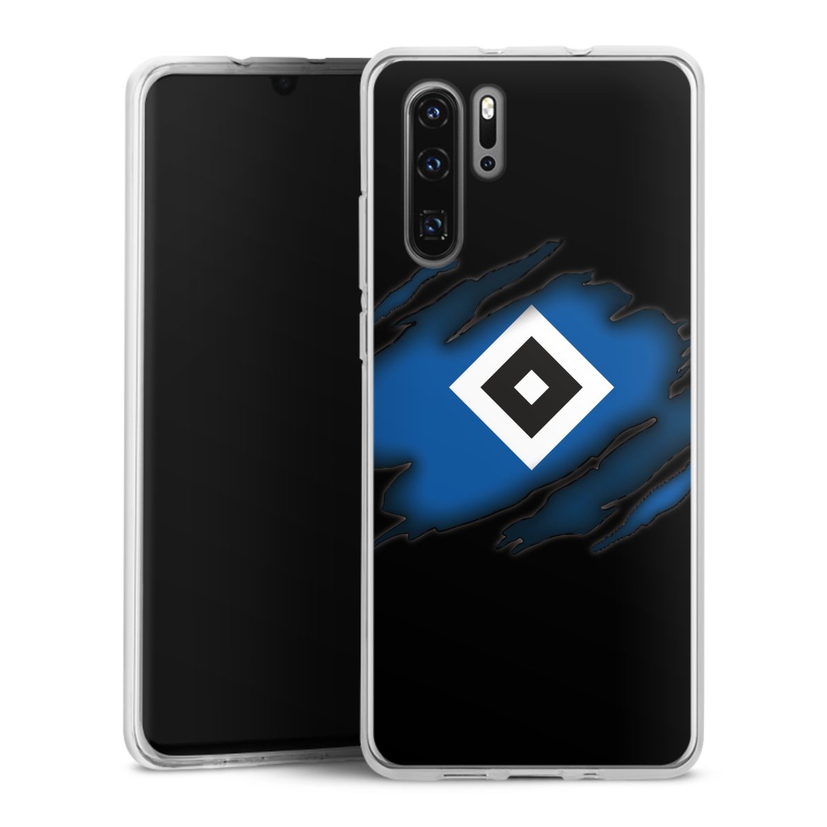 Huawei P30 Pro Handy Silikon Hülle Case transparent Handyhülle Official Licensed Product Hsv Hamburger Sv Silikon Case