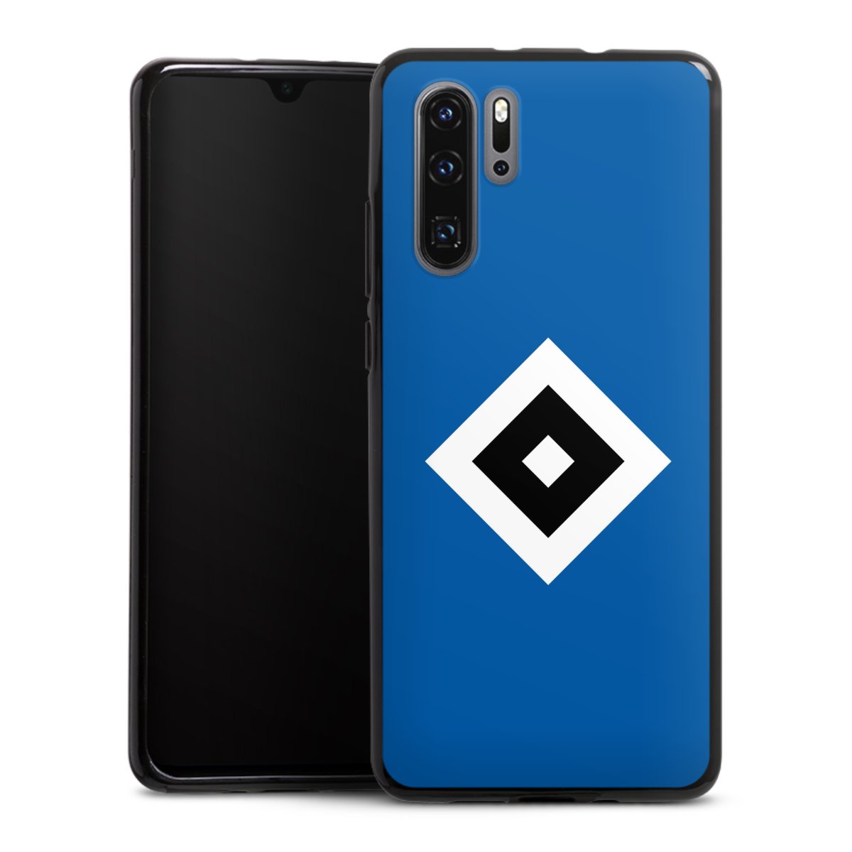Huawei P30 Pro Handy Silikon Hülle Case schwarz Handyhülle Hamburger Sv Logo Hsv