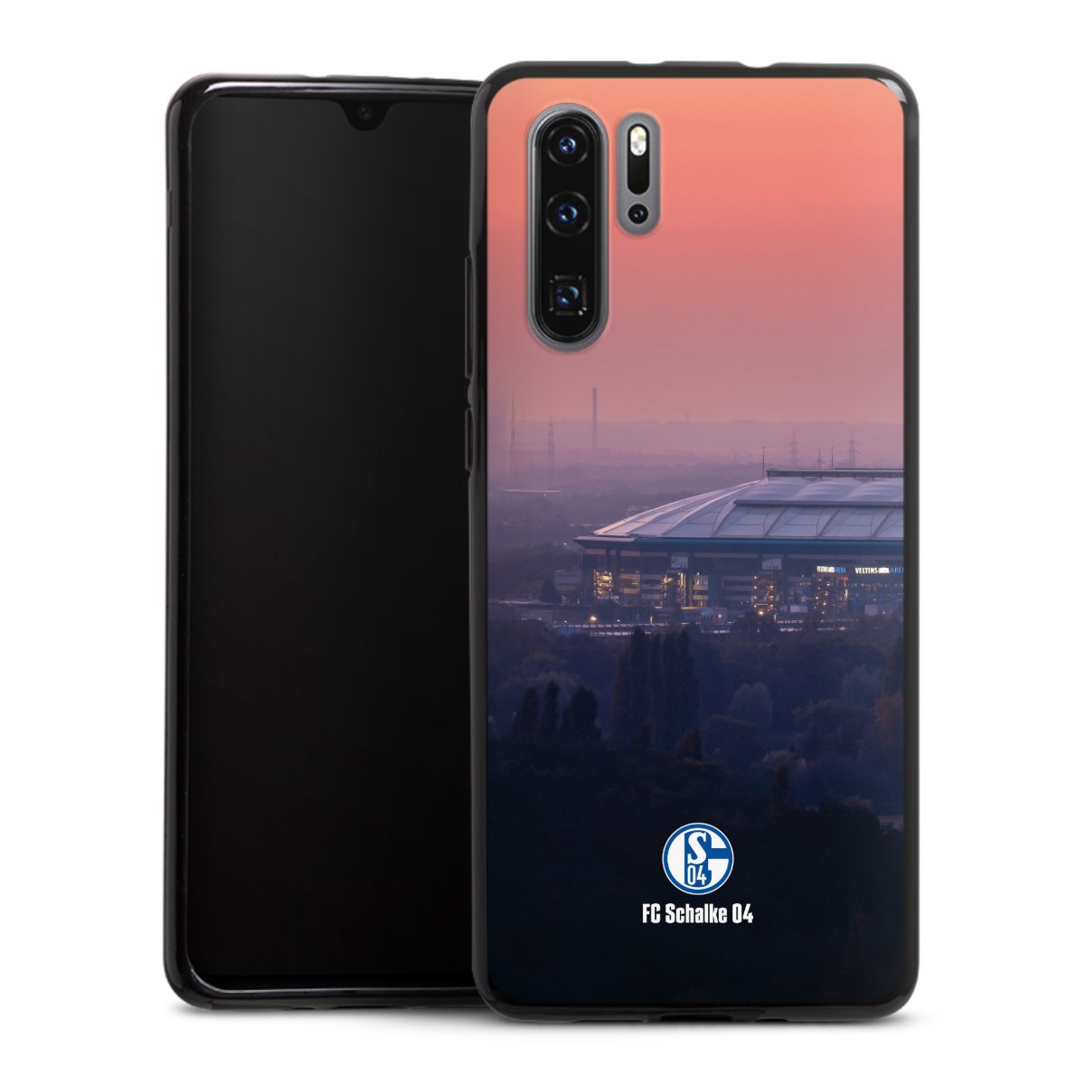 Huawei P30 Pro Handy Silikon Hülle Case schwarz Handyhülle Stadium Schalke 04 Fc Schalke 04