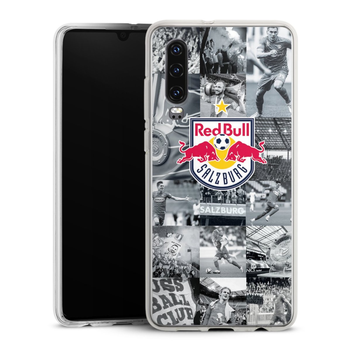 Huawei P30 Handy Silikon Hülle Case transparent Handyhülle Salzburg Fc Red Bull Salzburg Red Bull Silikon Case