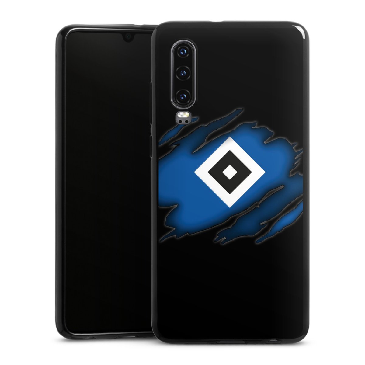 Huawei P30 Handy Silikon Hülle Case schwarz Handyhülle Official Licensed Product Hsv Hamburger Sv