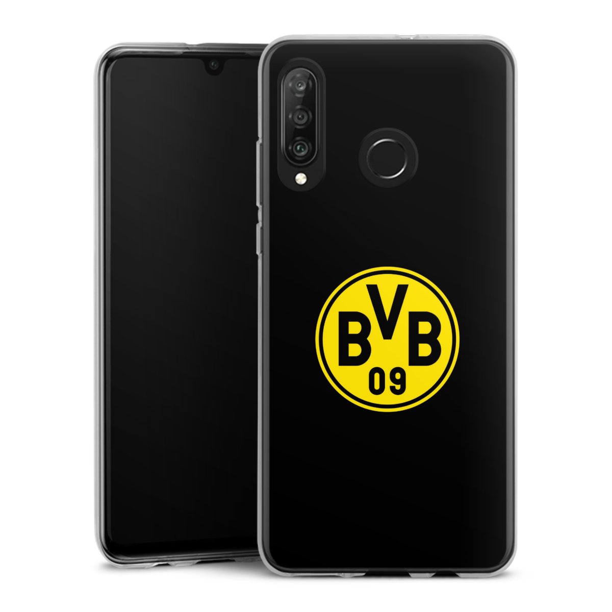 Huawei P30 Lite Handy Silikon Hülle Case transparent Handyhülle Bvb Borussia Dortmund Logo Silikon Case