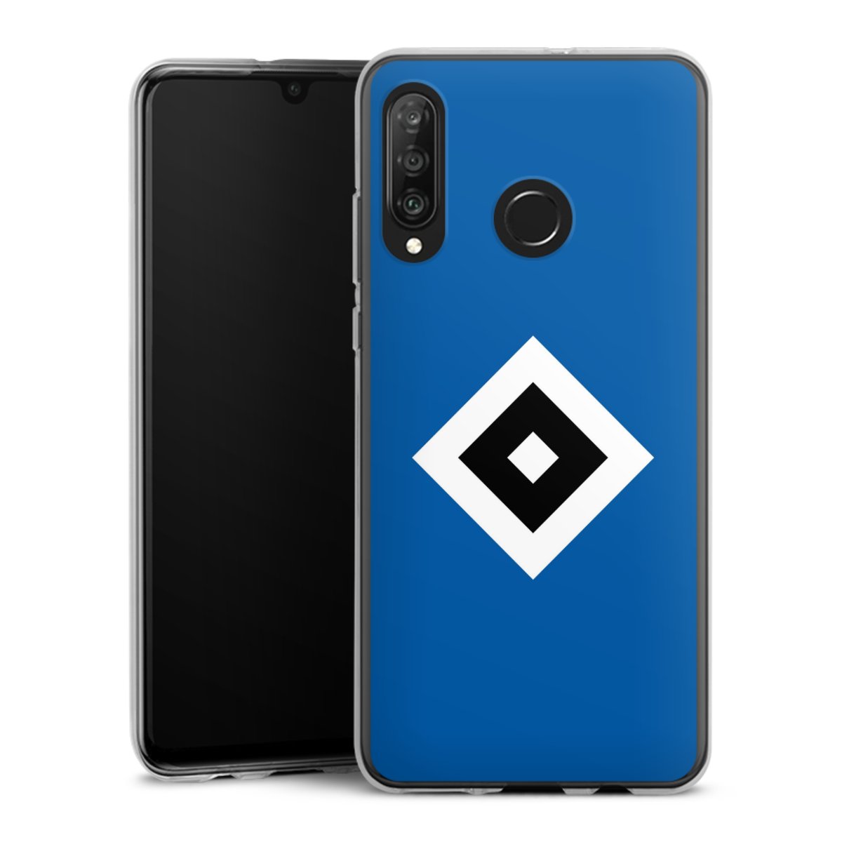 Huawei P30 Lite Handy Silikon Hülle Case transparent Handyhülle Hsv Logo Hamburger Sv Silikon Case