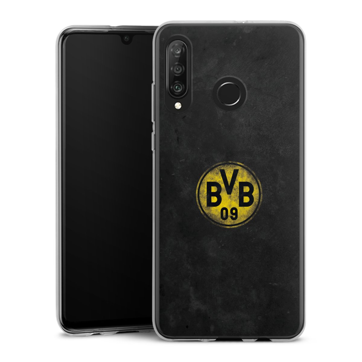 Huawei P30 Lite Handy Silikon Hülle Case transparent Handyhülle Borussia Dortmund Bvb Merchandise Silikon Case