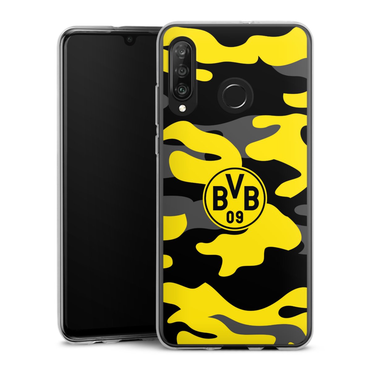 Huawei P30 Lite Handy Silikon Hülle Case transparent Handyhülle Merchandise Borussia Dortmund Bvb Silikon Case