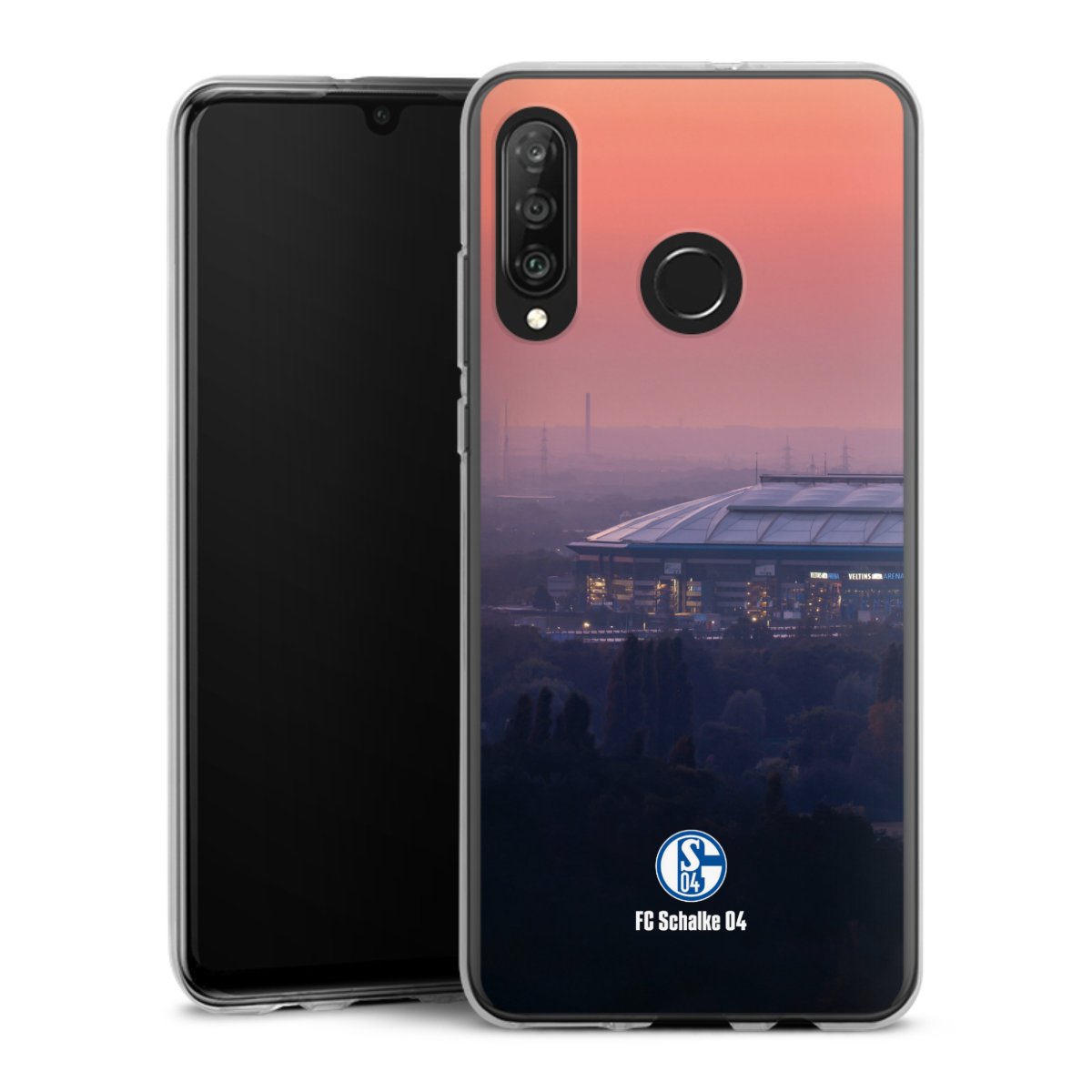 Huawei P30 Lite Handy Silikon Hülle Case transparent Handyhülle Fc Schalke 04 Stadium Schalke 04 Silikon Case