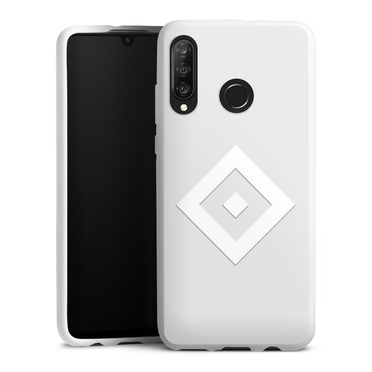 Huawei P30 Lite Handy Silikon Hülle Case weiß Handyhülle Hsv Coat Of Arms Hamburger Sv Silikon Case