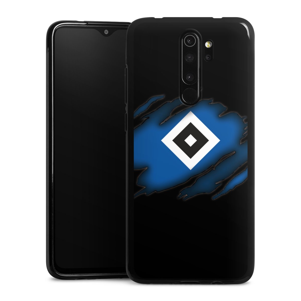 Xiaomi Redmi Note 8 Pro Handy Silikon Hülle Case schwarz Handyhülle Official Licensed Product Hsv Hamburger Sv