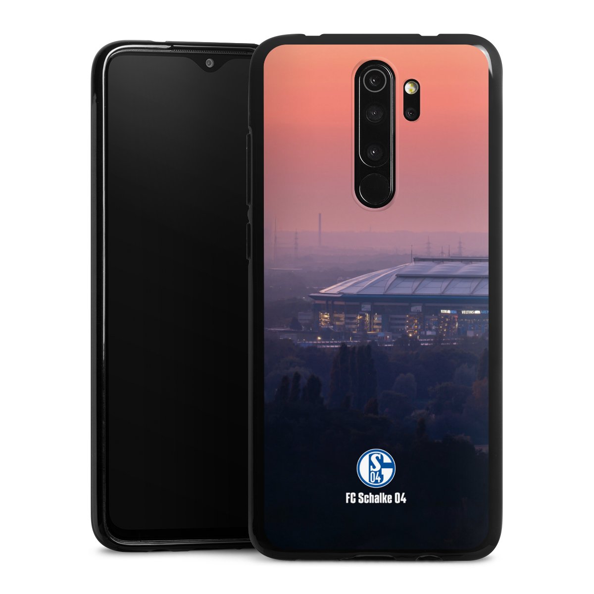 Xiaomi Redmi Note 8 Pro Handy Silikon Hülle Case schwarz Handyhülle Fc Schalke 04 Stadium Schalke 04