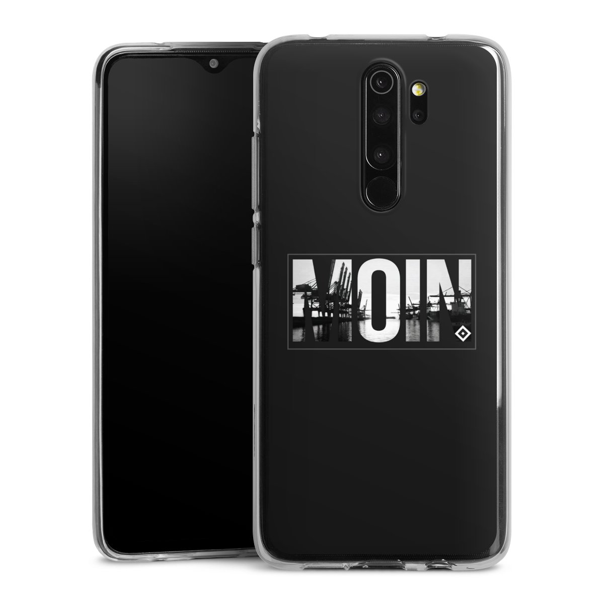 Xiaomi Redmi Note 8 Pro Handy Silikon Hülle Case transparent Handyhülle Hamburger Sv Hsv Official Licensed Product Silikon Case