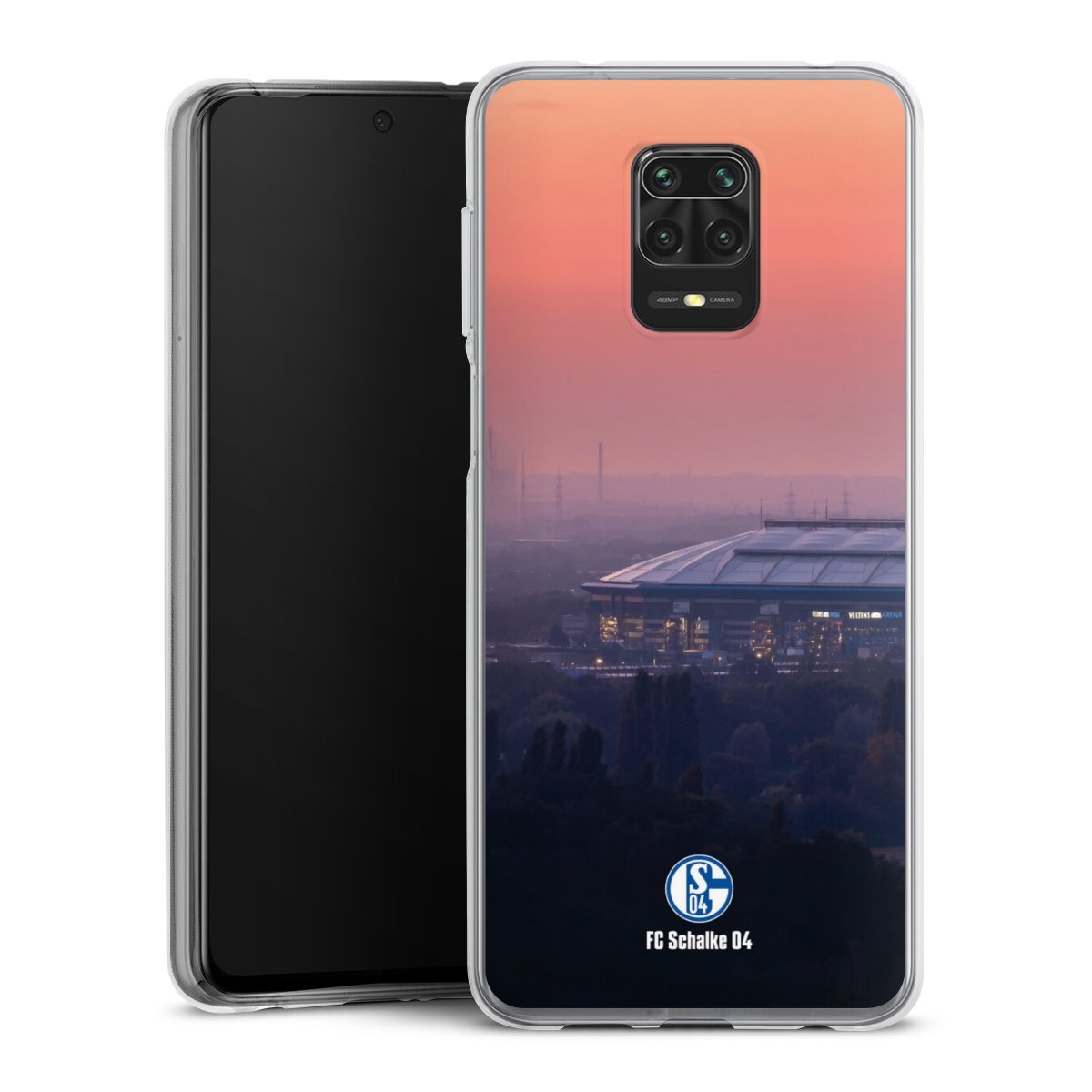 Xiaomi Redmi Note 9 Pro Handy Silikon Hülle Case transparent Handyhülle Fc Schalke 04 Stadium Schalke 04 Silikon Case