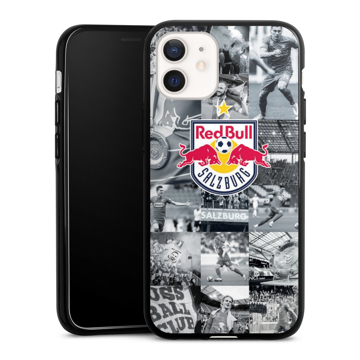 iPhone 12 mini Handy Silikon Hülle Case schwarz Handyhülle Salzburg Fc Red Bull Salzburg Red Bull