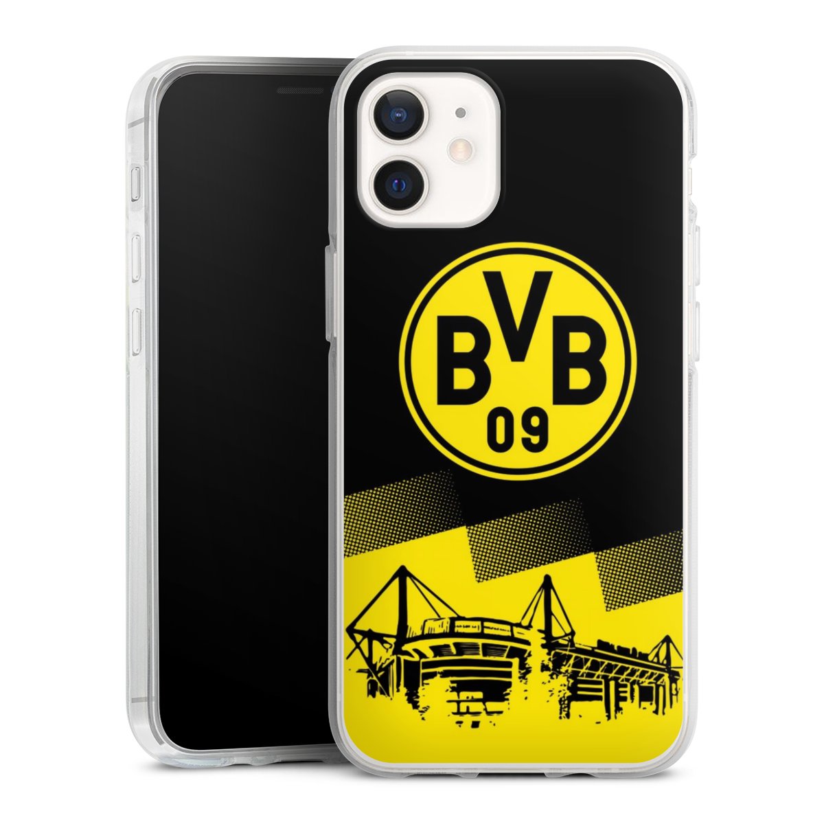 iPhone 12 mini Handy Silikon Hülle Case transparent Handyhülle Stadium Borussia Dortmund Bvb Silikon Case