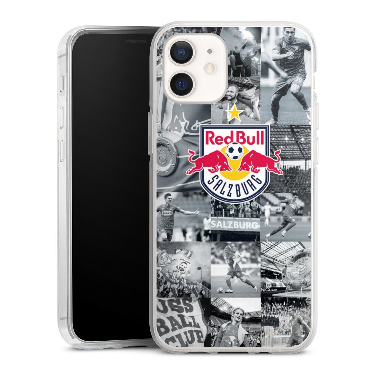 iPhone 12 mini Handy Silikon Hülle Case transparent Handyhülle Salzburg Fc Red Bull Salzburg Red Bull Silikon Case