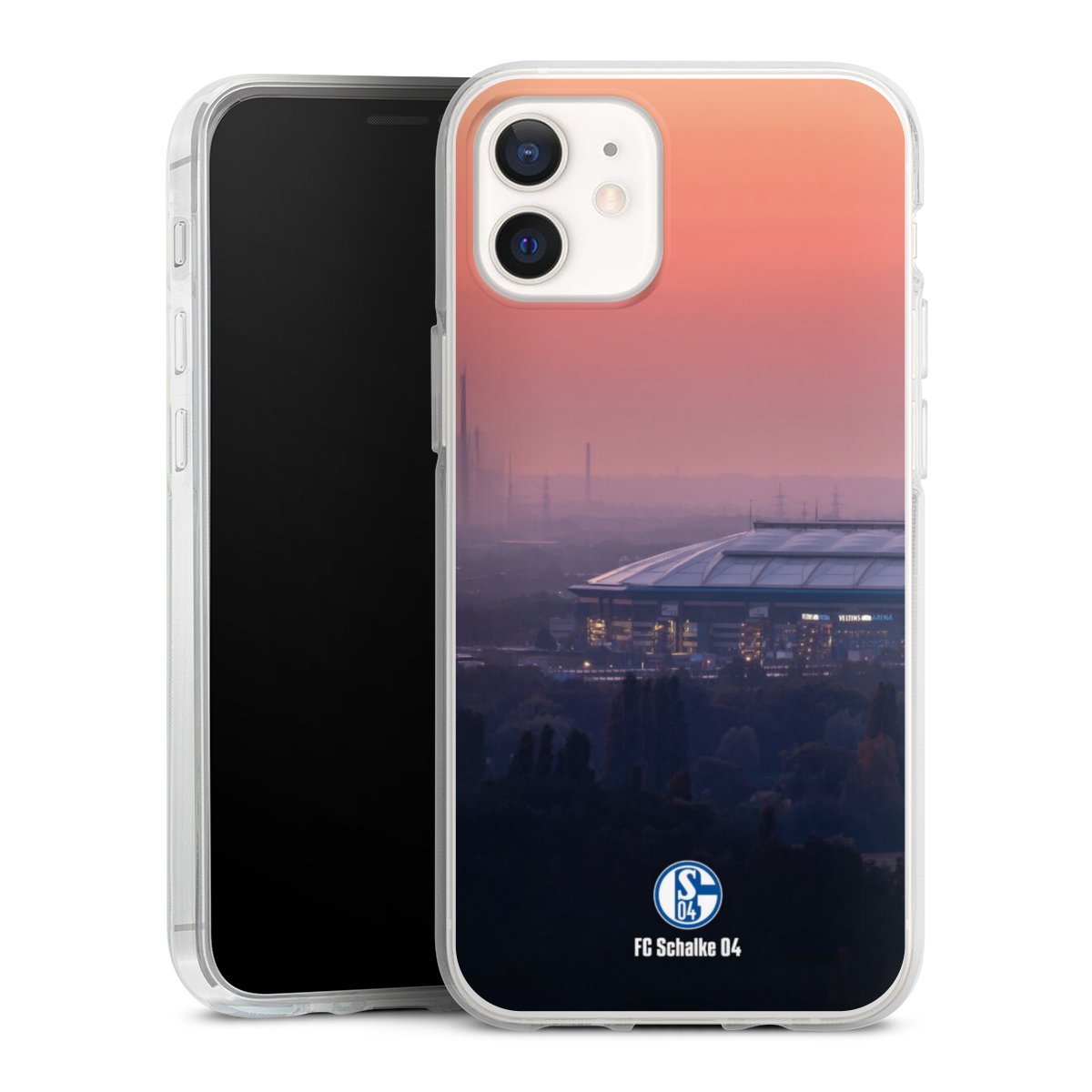 iPhone 12 mini Handy Silikon Hülle Case transparent Handyhülle Fc Schalke 04 Stadium Schalke 04 Silikon Case