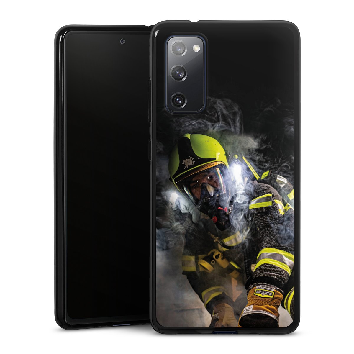 Galaxy S20 FE Handy Silikon Hülle Case schwarz Handyhülle Fire Fire Fighter Fire Fighters