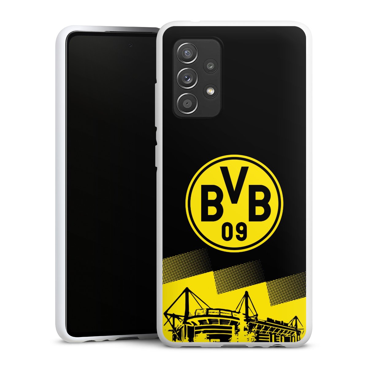 Galaxy A52 5G Handy Silikon Hülle Case weiß Handyhülle Stadium Borussia Dortmund Bvb Silikon Case