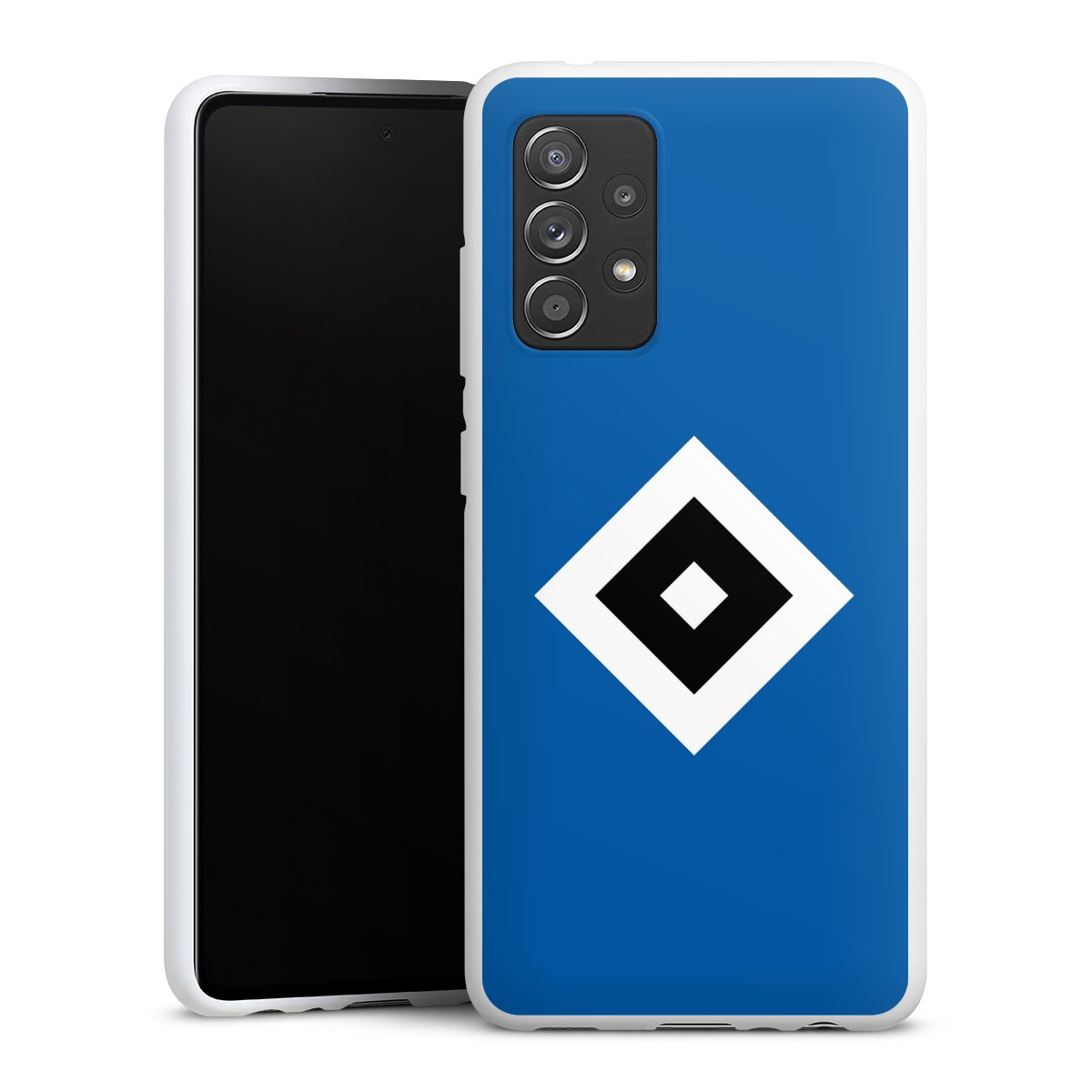 Galaxy A52 5G Handy Silikon Hülle Case weiß Handyhülle Hsv Logo Hamburger Sv Silikon Case