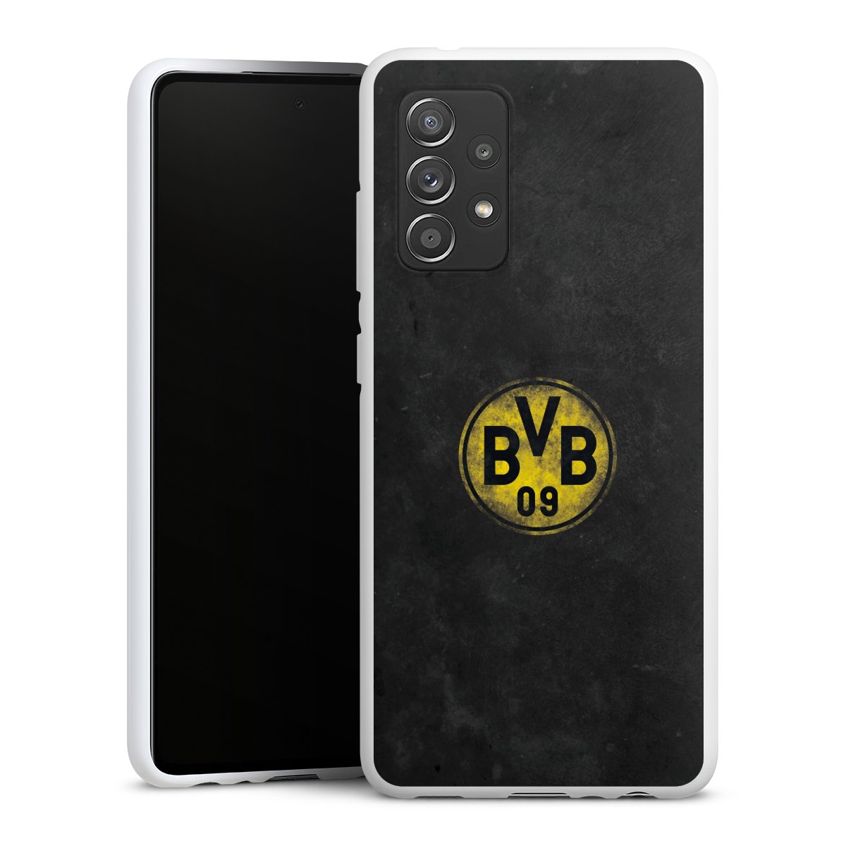 Galaxy A52 5G Handy Silikon Hülle Case weiß Handyhülle Borussia Dortmund Bvb Merchandise Silikon Case