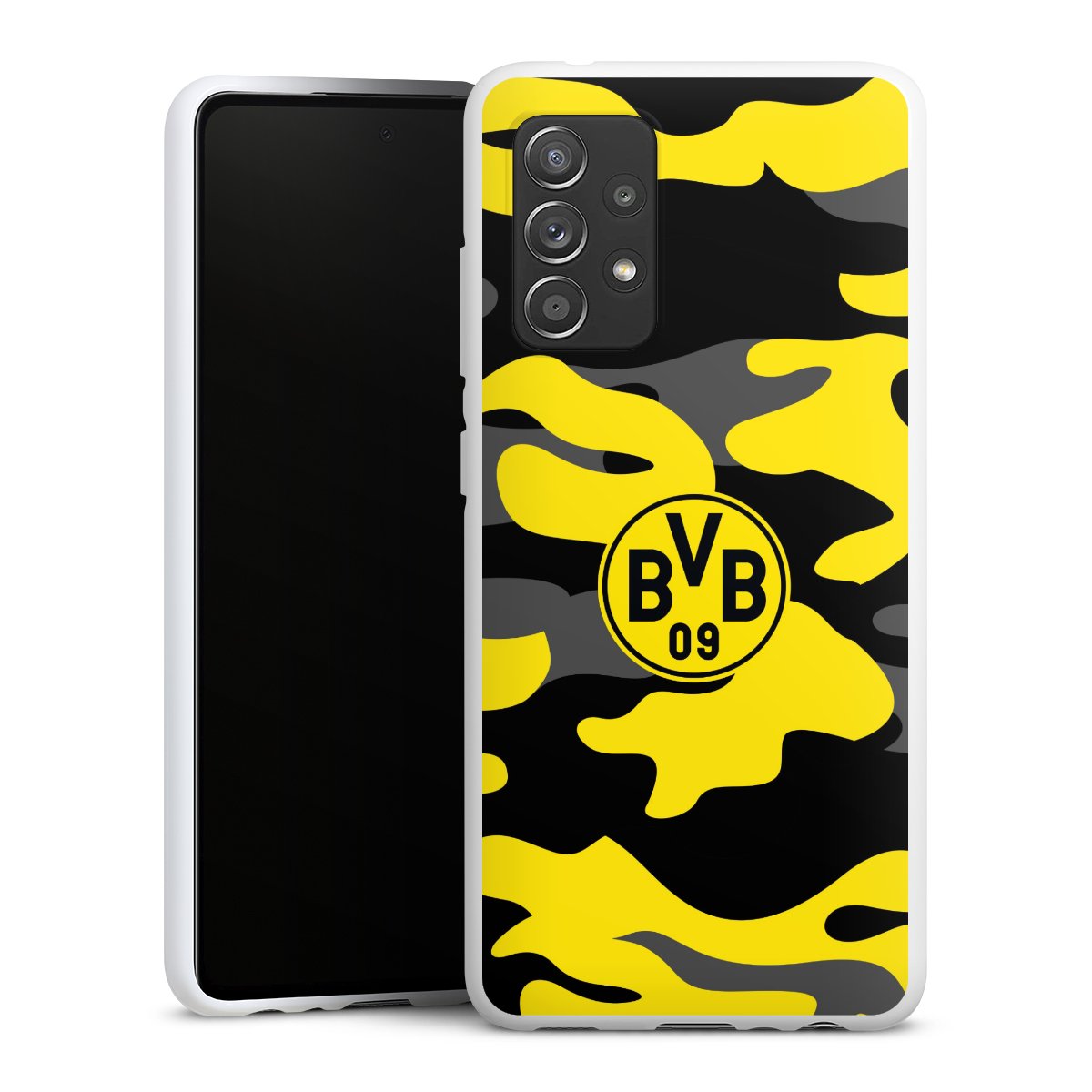Galaxy A52 5G Handy Silikon Hülle Case weiß Handyhülle Merchandise Borussia Dortmund Bvb Silikon Case