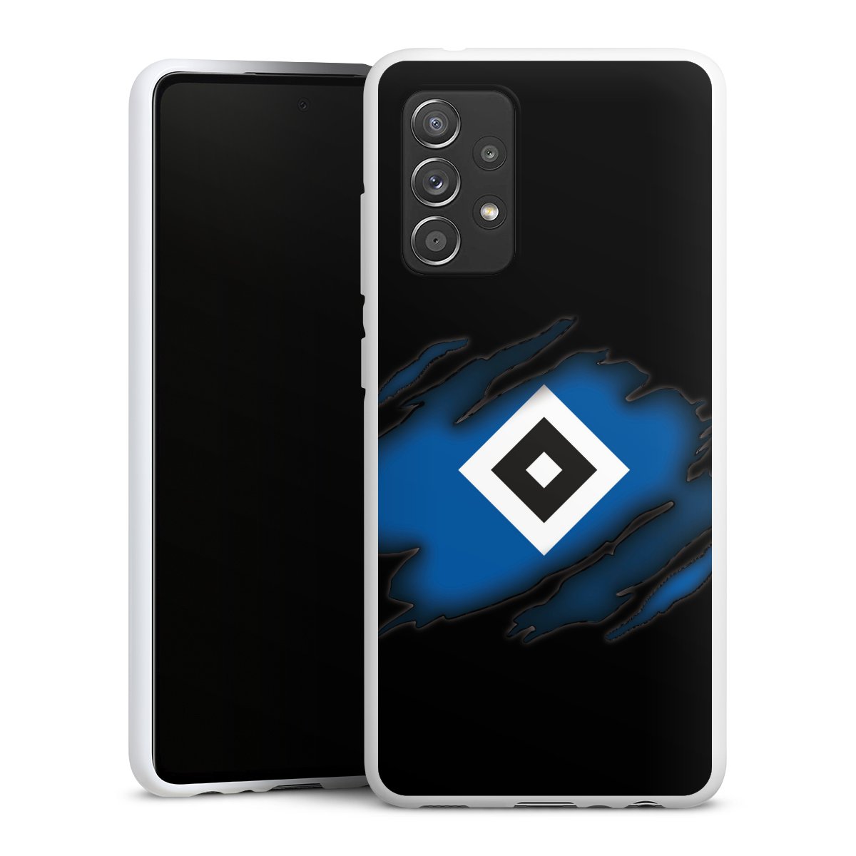 Galaxy A52 5G Handy Silikon Hülle Case weiß Handyhülle Hsv Hamburger Sv Official Licensed Product Silikon Case