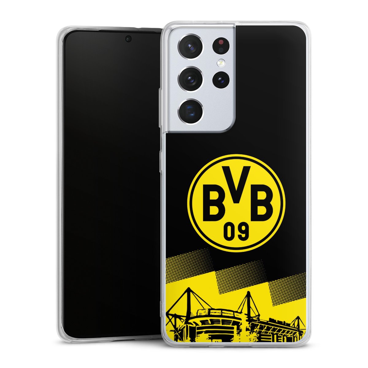 Galaxy S21 Ultra 5G Handy Silikon Hülle Case transparent Handyhülle Stadium Borussia Dortmund Bvb Silikon Case