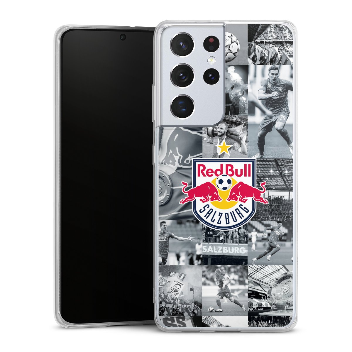 Galaxy S21 Ultra 5G Handy Silikon Hülle Case transparent Handyhülle Salzburg Fc Red Bull Salzburg Red Bull Silikon Case