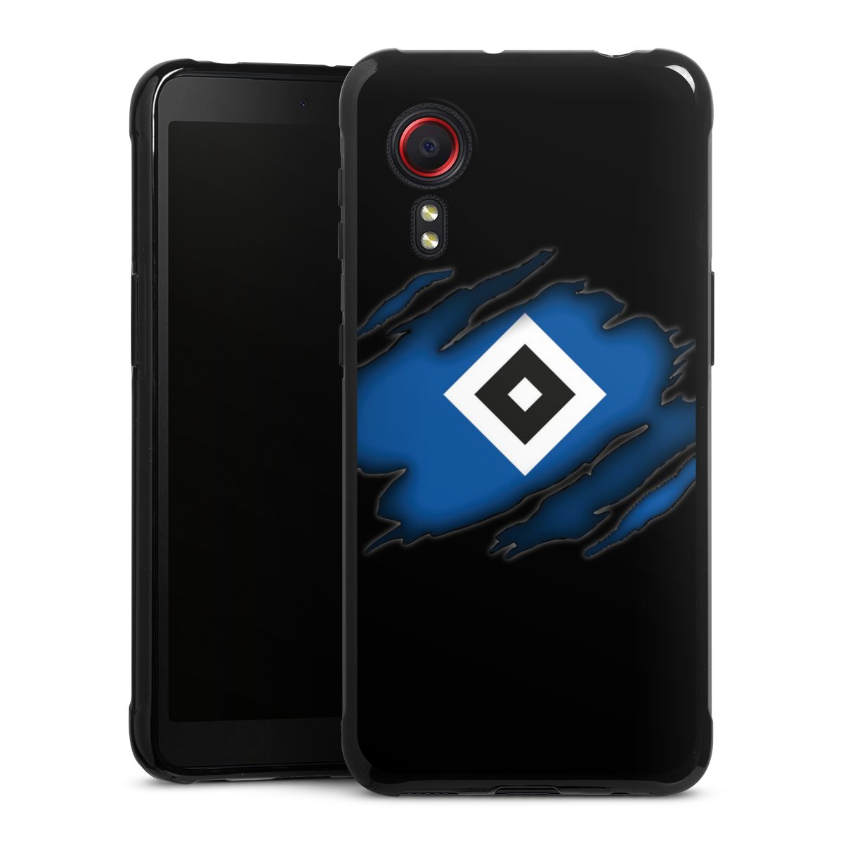 Galaxy XCover 5 EE Handy Silikon Hülle Case schwarz Handyhülle Official Licensed Product Hsv Hamburger Sv