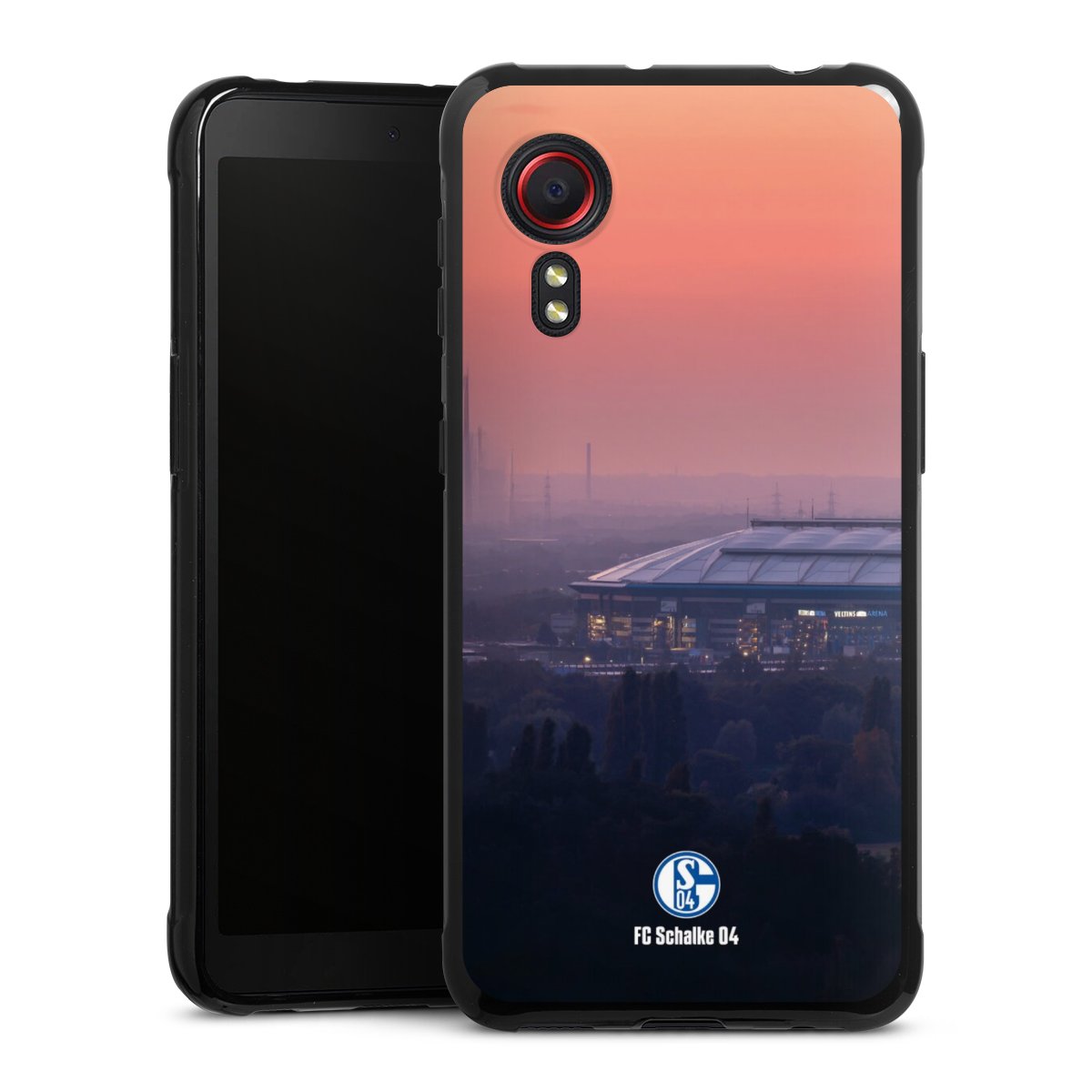 Galaxy XCover 5 EE Handy Silikon Hülle Case schwarz Handyhülle Schalke 04 Fc Schalke 04 Stadium
