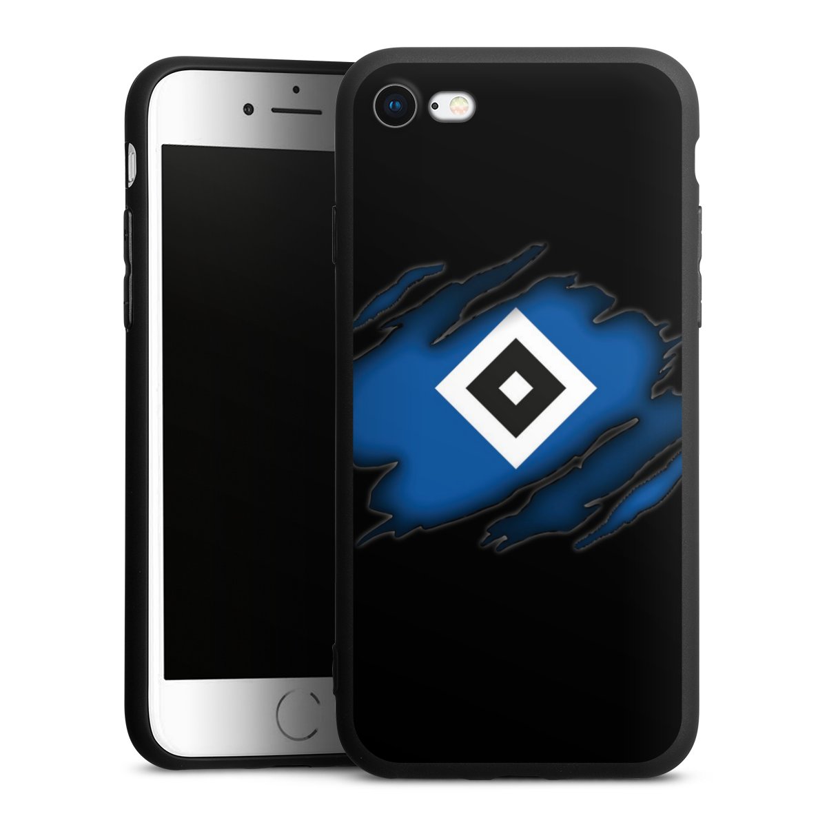 iPhone SE (2020) Handy Premium Silikon Hülle Handyhülle schwarz Case Hsv Official Licensed Product Hamburger Sv Silikon Premium Case