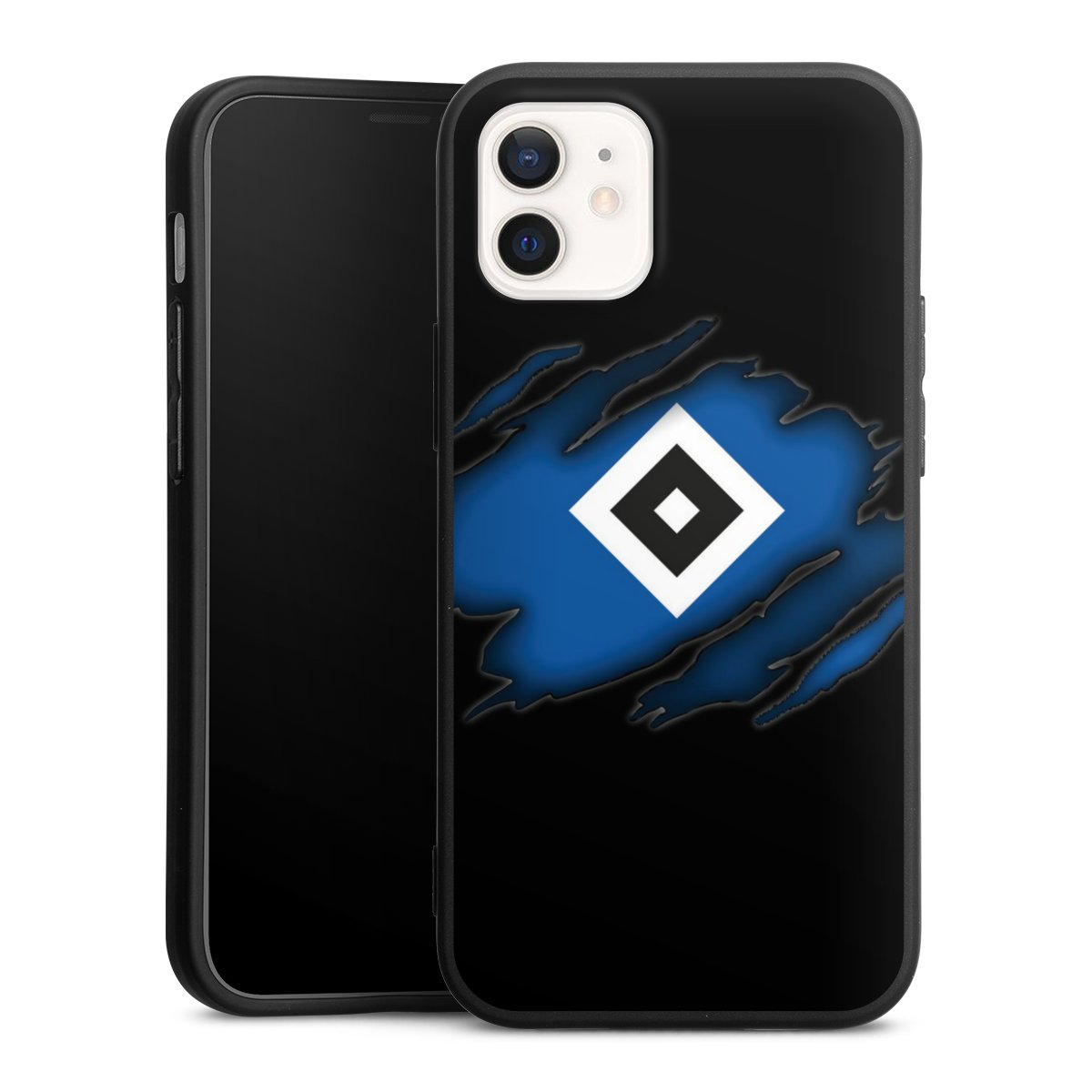 iPhone 12 mini Handy Premium Silikon Hülle Handyhülle schwarz Case Hsv Official Licensed Product Hamburger Sv Silikon Premium Case