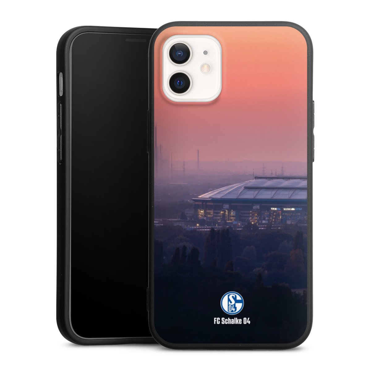 iPhone 12 mini Handy Premium Silikon Hülle Handyhülle schwarz Case Fc Schalke 04 Stadium Schalke 04 Silikon Premium Case